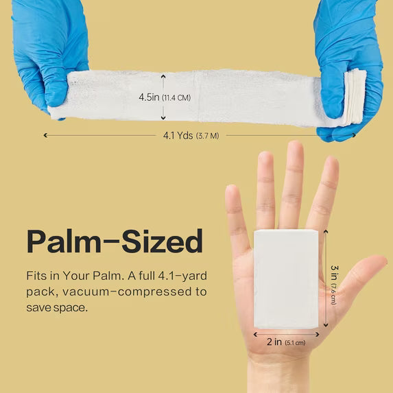 Ceeport Compressed Gauze for Emergency Wound Dressing, First Aid and Trauma Kit, 6 Pack