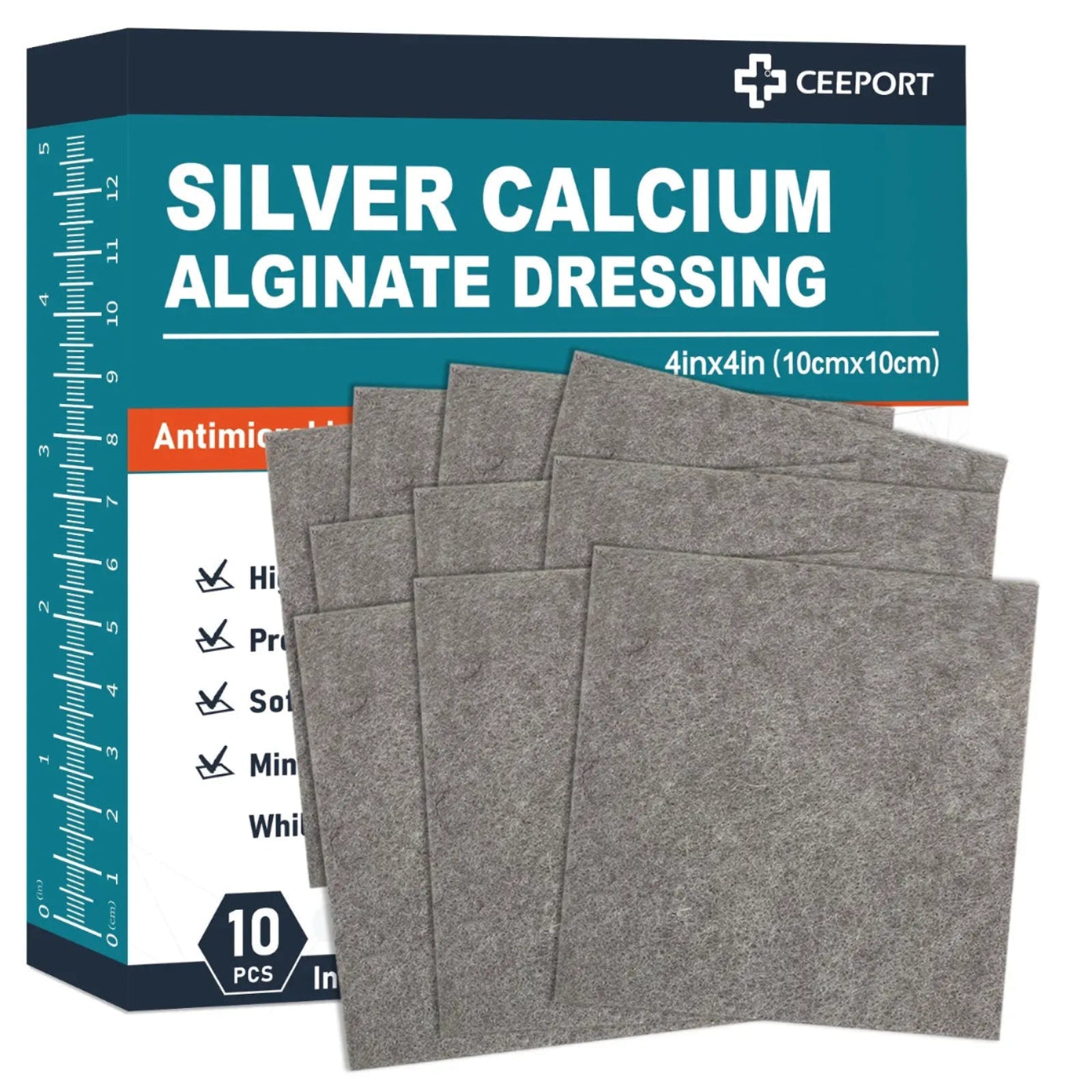 high absorbency antimicrobial silver calcium alginate dressing