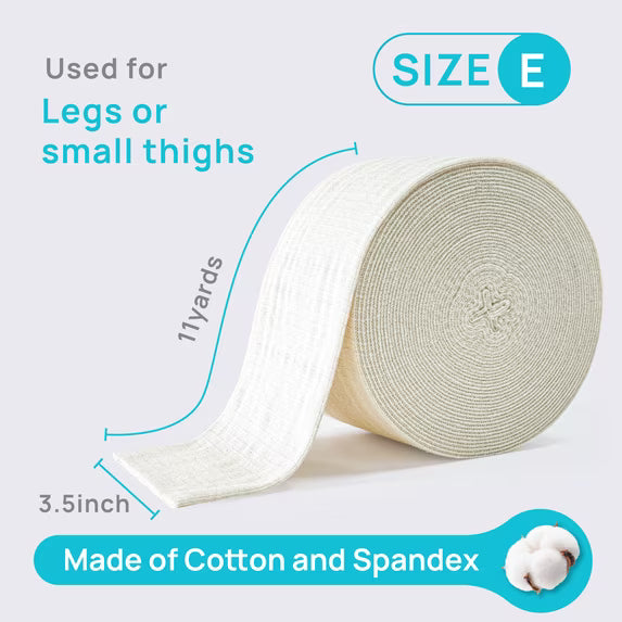 Ceeport Elasticated Tubular Support Bandage, Stockinette Tubing for Legs, Arms, Knees, Thighs, Reusable Compression Bandage Roll For Tissue Support