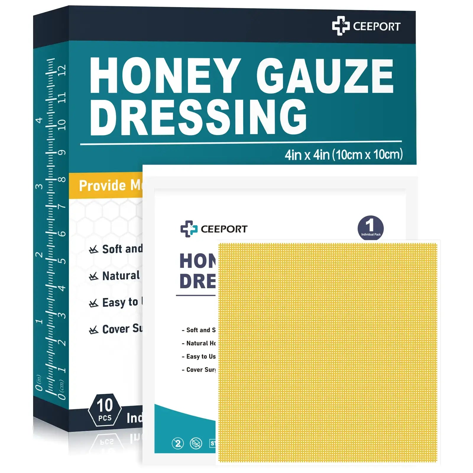 Manuka honey gauze wound dressing for natural antibacterial healing