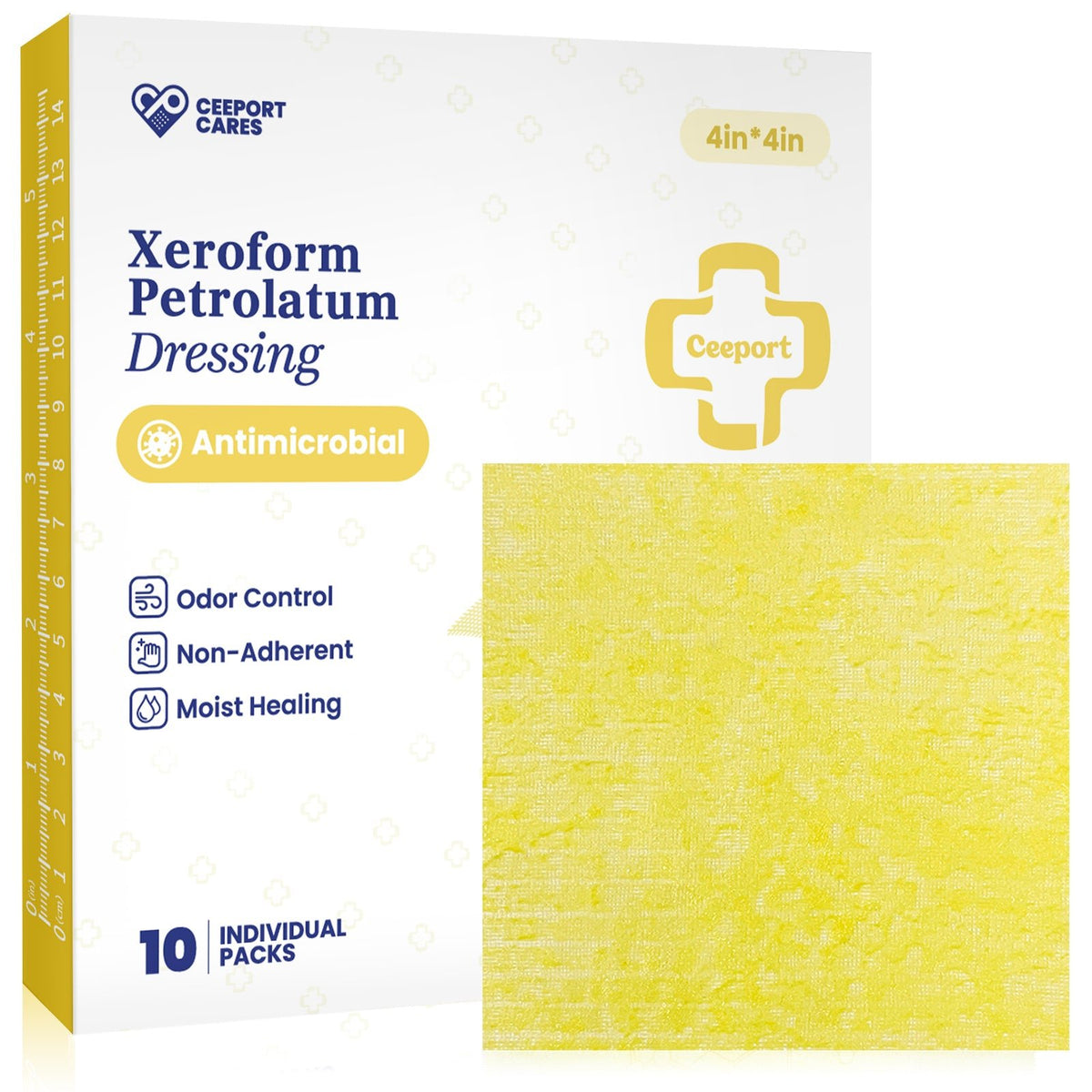 Xeroform Petrolatum Dressing for 2nd-Degree Burns, Powerful Antibacterial, Little & Moderate Exudate Wound