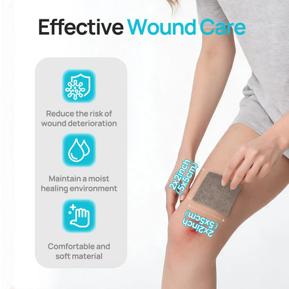 Silver Alginate Wound Dressing for 2nd Degree Burn, Antibacterial, Highly Absorbent & Non-stick