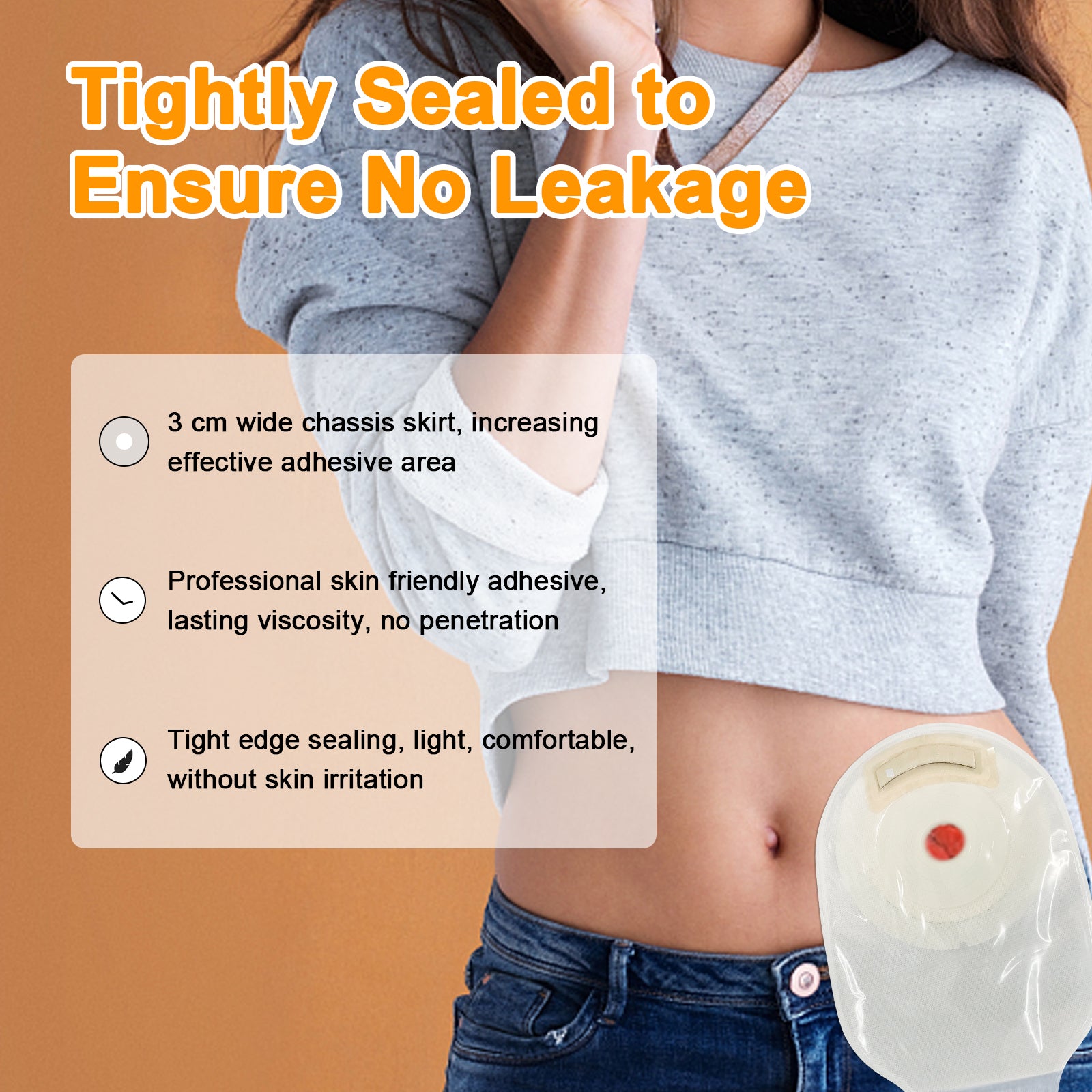 One Piece PE Ostomy Pouch