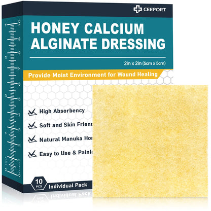 2in honey calcium alginate dressing pad can provide moist environment for wound healing