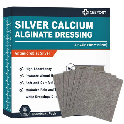 high absorbency antimicrobial silver calcium alginate dressing