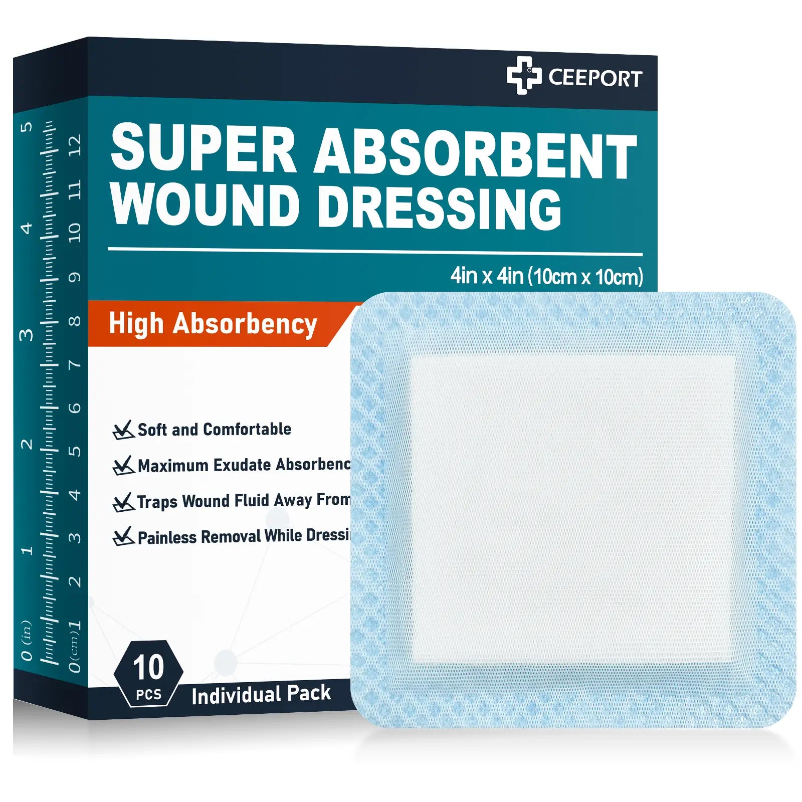 Super absorbent wound dressing for managing high-exudate wounds