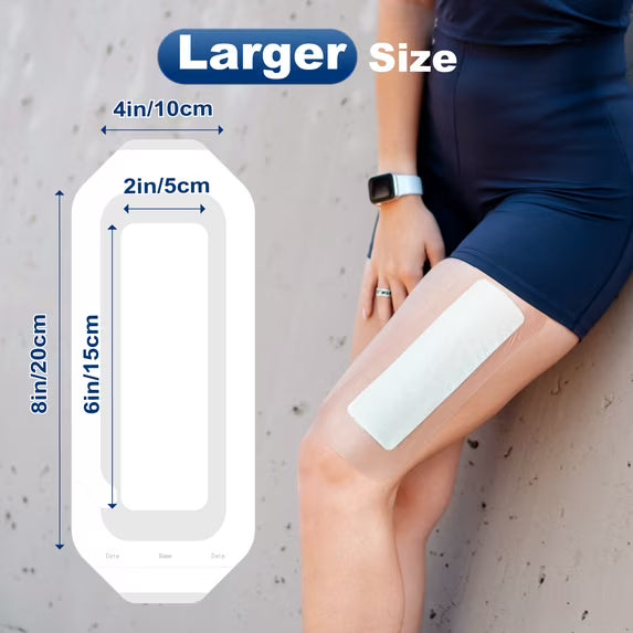 Transparent Film Dressing, Waterproof Bandages Adhesive Patches. Wound Cover Patches for Post Surgical, lV Shield, Tattoo Aftercare Bandage