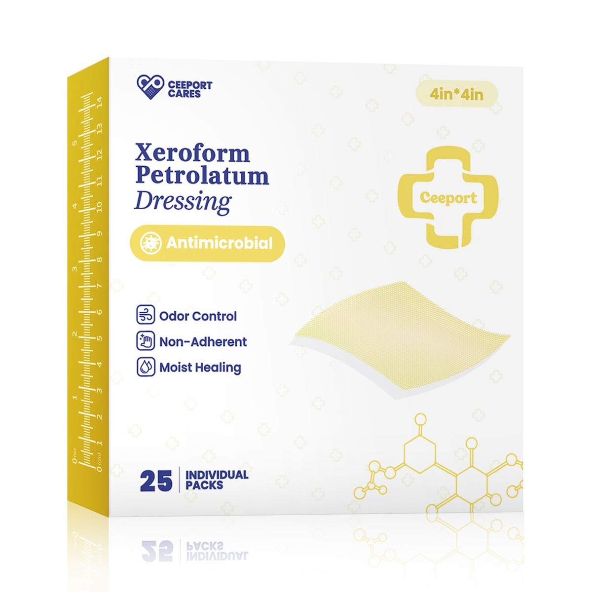 Xeroform Petrolatum Dressing for 2nd-Degree Burns, Powerful Antibacterial, Little & Moderate Exudate Wound