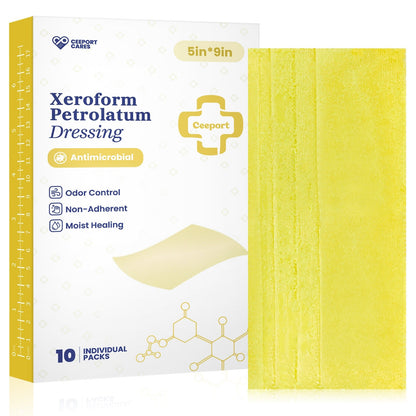 Xeroform Petrolatum Dressing for 2nd-Degree Burns, Powerful Antibacterial, Little & Moderate Exudate Wound
