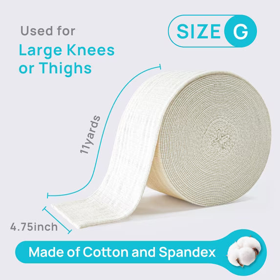 Ceeport Elasticated Tubular Support Bandage, Stockinette Tubing for Legs, Arms, Knees, Thighs, Reusable Compression Bandage Roll For Tissue Support