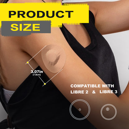 Ceeport cgm patches are 3.07in and compatible with Freestyle Libre 2/3 and Dexcom G7