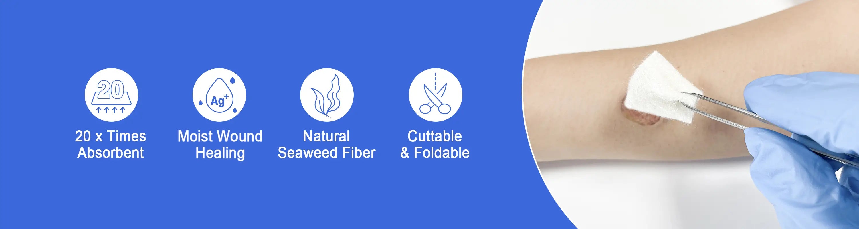 Wide application calcium alginate dressing