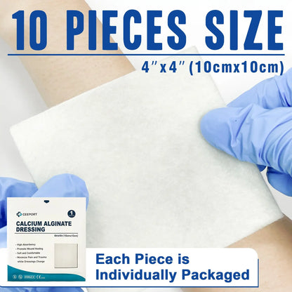 Highly absorbent calcium alginate wound dressing for effective moisture control