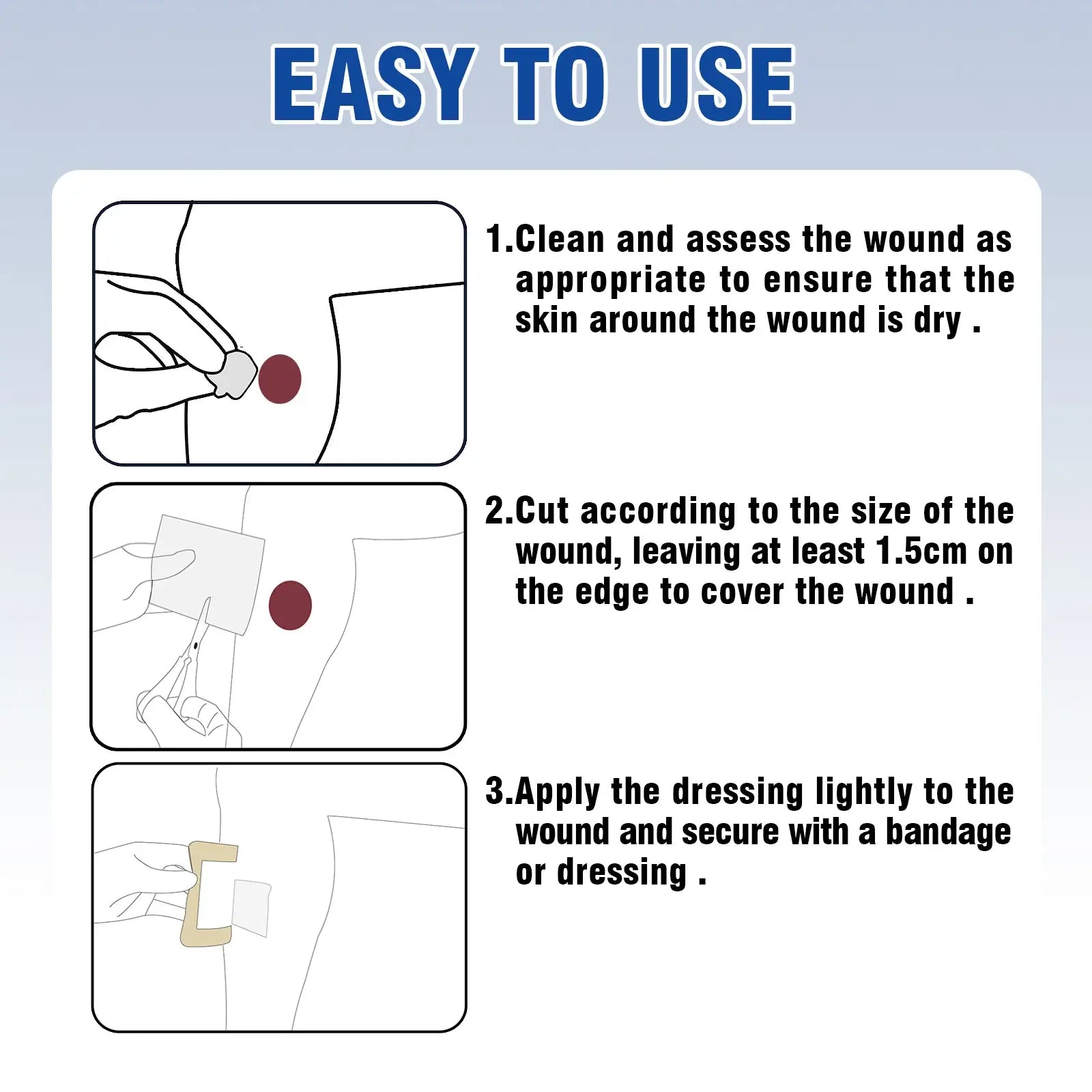 Sterile calcium alginate wound dressing designed for safe and efficient wound management