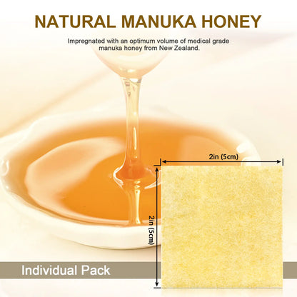 natural manuka honey alginate dressing impregnated with an optimum volume of medical grade manuka honey from New Zealand