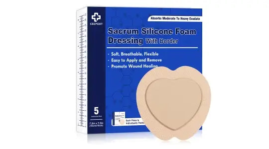 Soft & breathable sacrum silicone foam dressing, promote wound healing